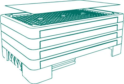Flat-pack stacking